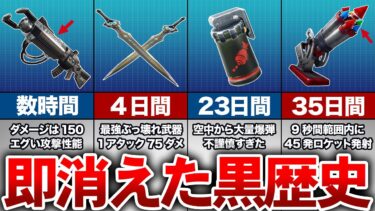 【フォートナイト】速攻で消えた訳あり黒歴史な武器７選【ゆっくり解説】