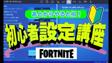 最速で強くなる初心者設定講座【フォートナイト/Fortnite】