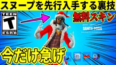 冬の無料スキン！サンタスヌープを先行で簡単に入手する方法を解説！【フォートナイト】【フォトナ】【リーク情報】【やり方】【無料アイテム】スヌープドッグ,ウィンターフェスト,裏技,ロッジ,無料報酬,アプデ