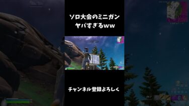 ソロ大会のミニガンがヤバすぎるｗｗ【フォートナイト/FORTNITE】